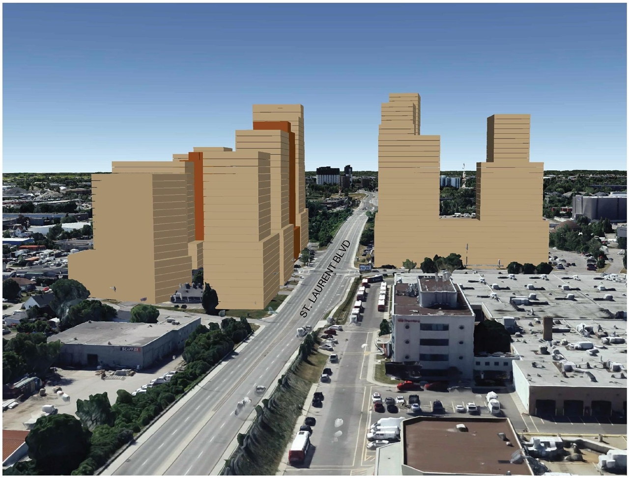 Rendering of building from page 7 of the file '2024-07-23 - UDRP Design Brief - D07-12-23-0088'