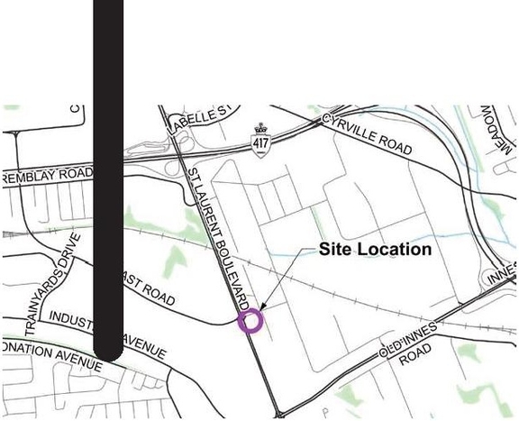 Construction site plan for project from page 9 of the file '2024-07-23 - UDRP Design Brief - D07-12-23-0088'
