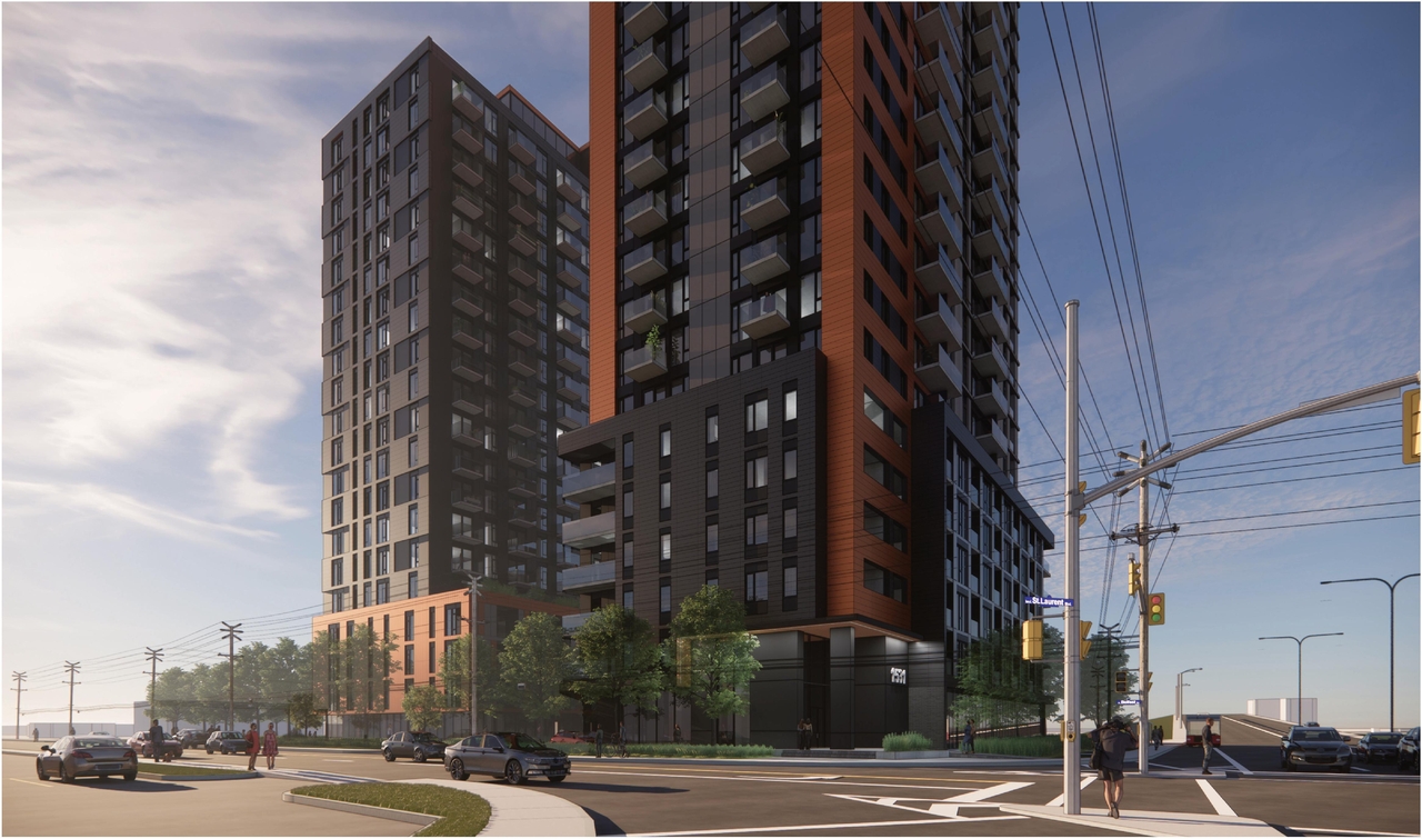 Rendering of building from page 12 of the file '2024-07-23 - UDRP Design Brief - D07-12-23-0088'