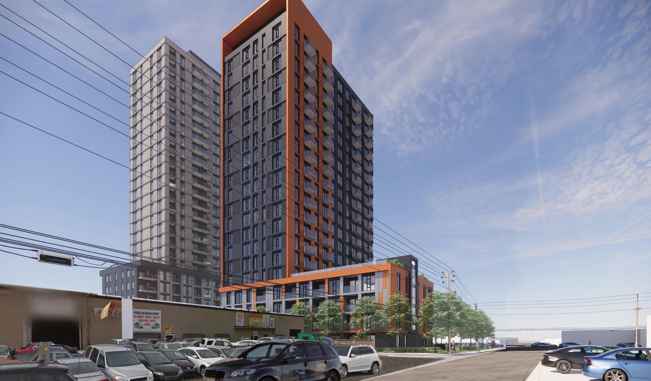 Rendering of building from page 15 of the file '2024-07-23 - UDRP Design Brief - D07-12-23-0088'