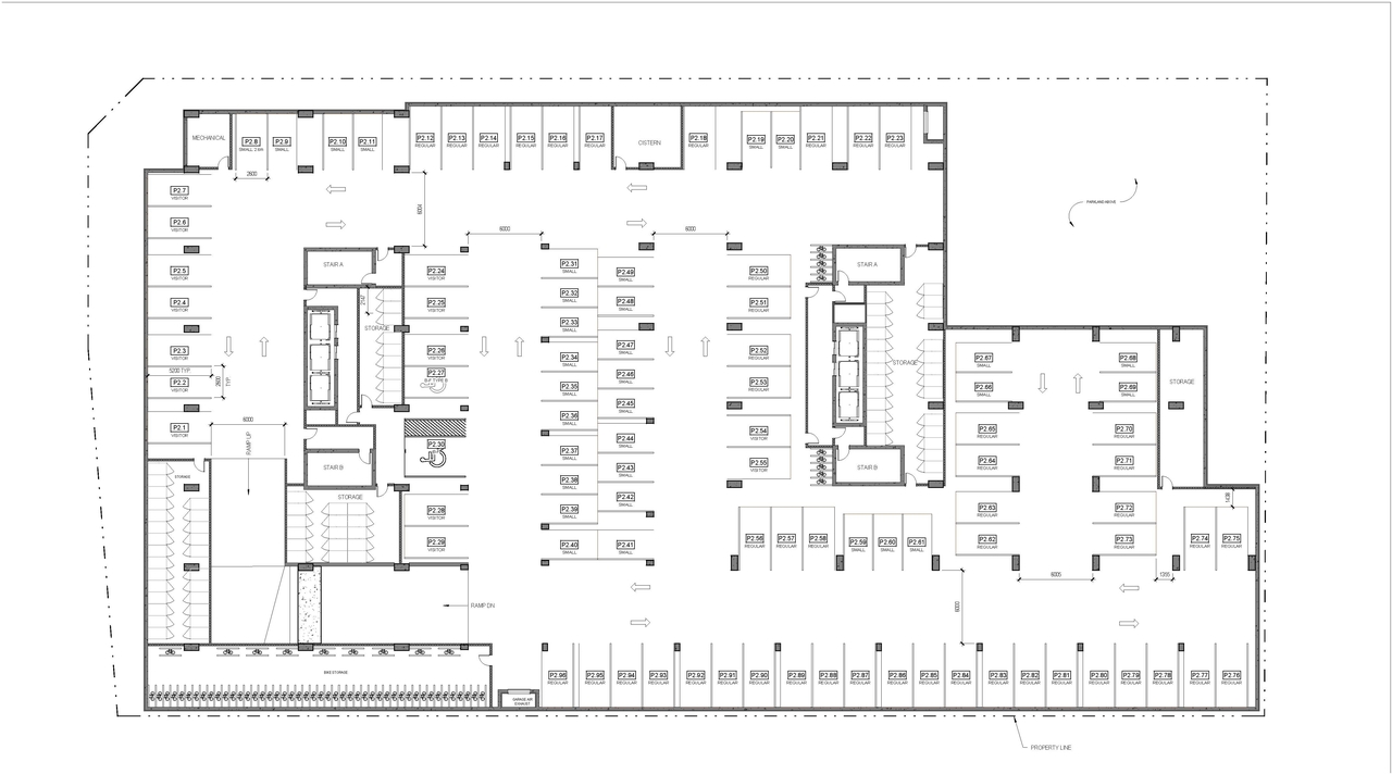 Floor plan for project from page 18 of the file '2024-07-23 - UDRP Design Brief - D07-12-23-0088'