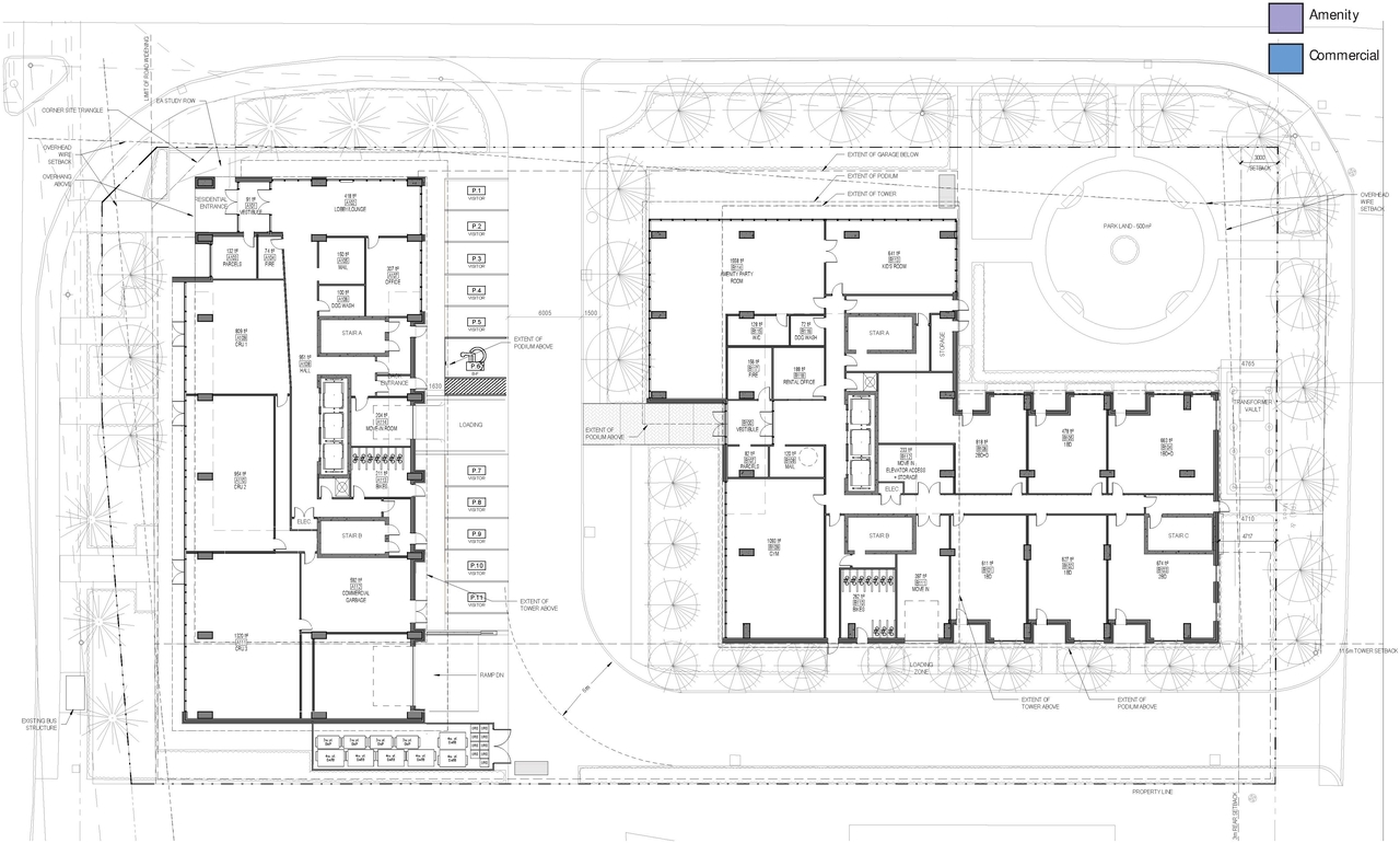 Floor plan for project from page 20 of the file '2024-07-23 - UDRP Design Brief - D07-12-23-0088'