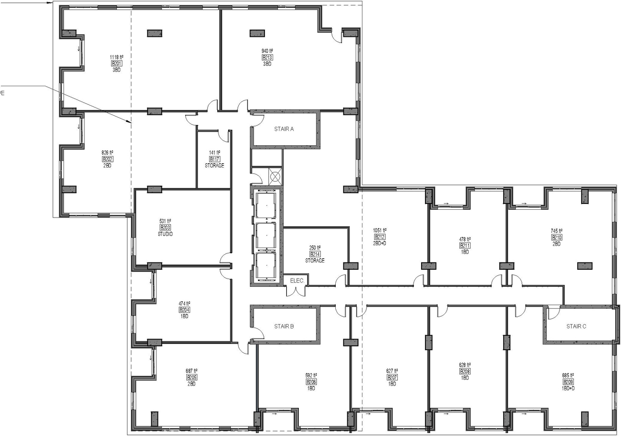 Floor plan for project from page 21 of the file '2024-07-23 - UDRP Design Brief - D07-12-23-0088'