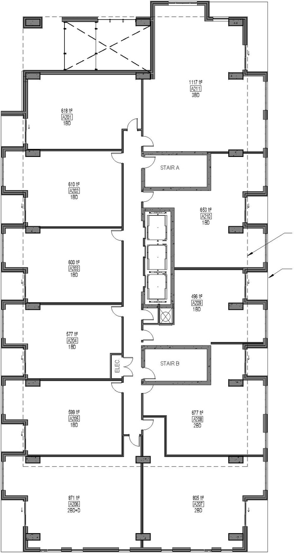 Floor plan for project from page 21 of the file '2024-07-23 - UDRP Design Brief - D07-12-23-0088'