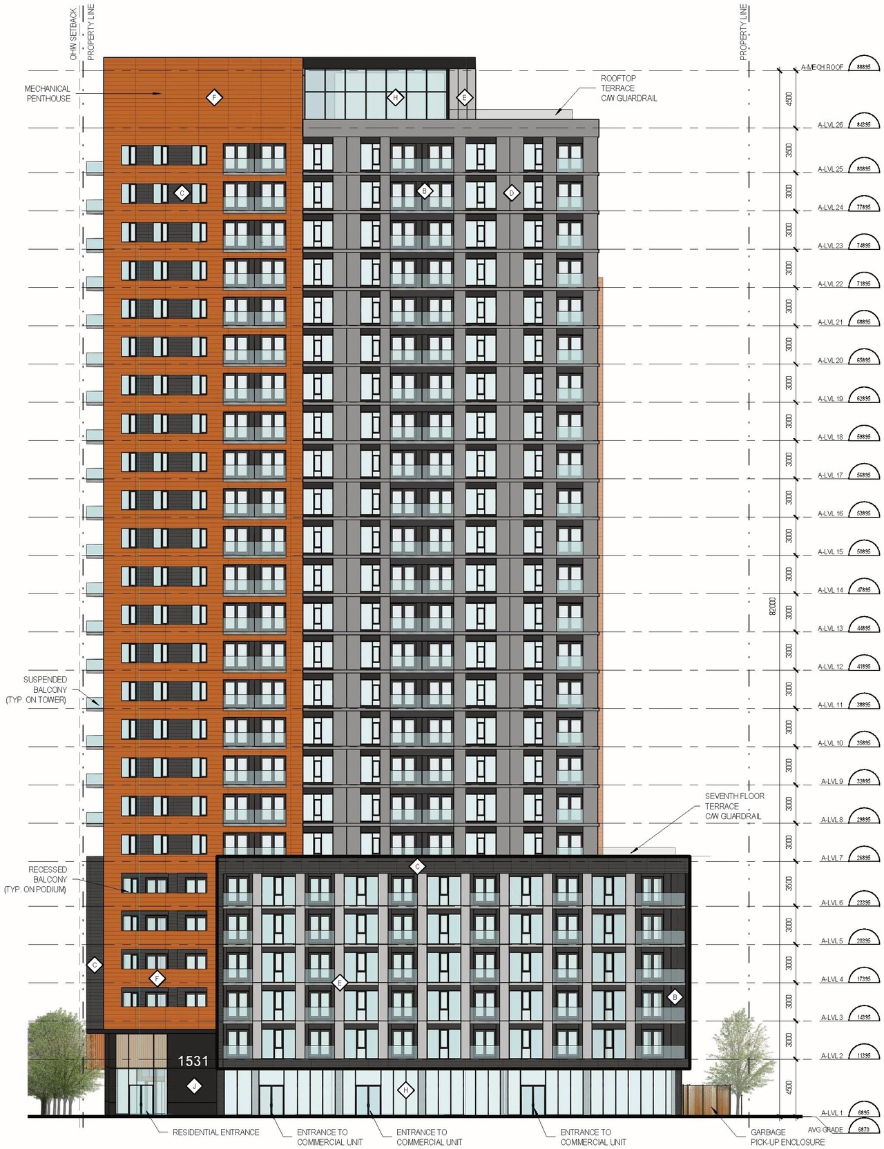 Rendering of building from page 30 of the file '2024-07-23 - UDRP Design Brief - D07-12-23-0088'