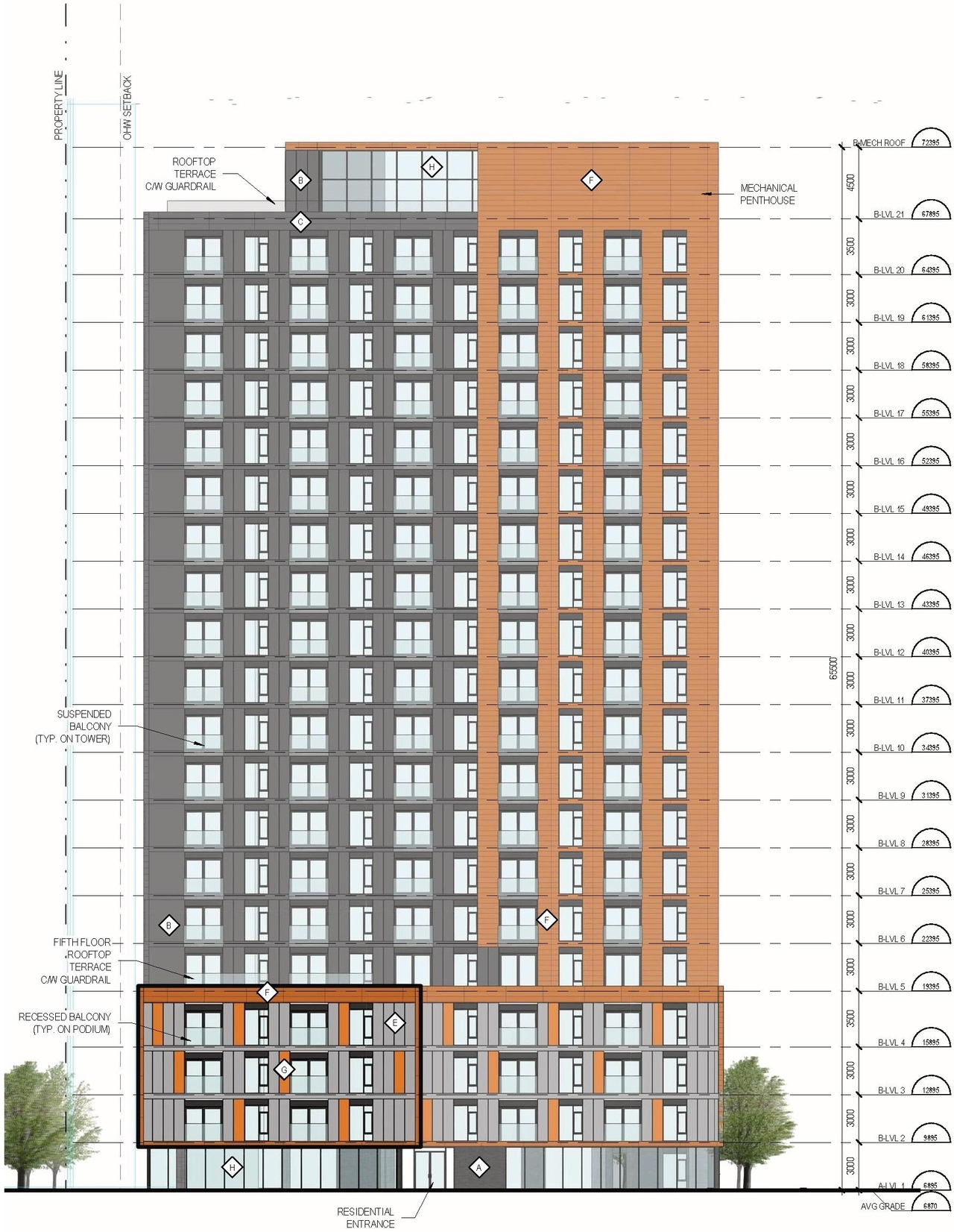 Rendering of building from page 32 of the file '2024-07-23 - UDRP Design Brief - D07-12-23-0088'