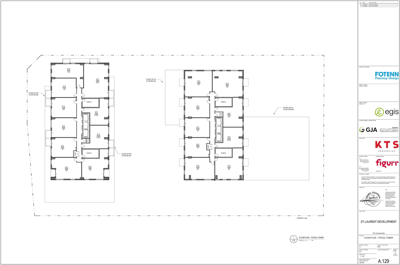 Floor plan for project from page 8 of the file '2024-07-23 - Parking & Floor Plans - D07-12-23-0088'