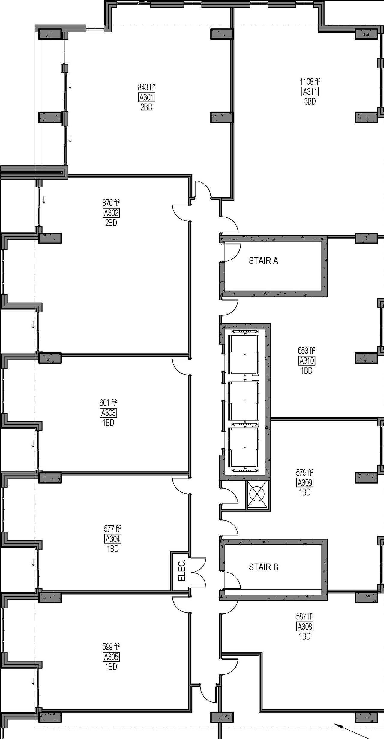 Floor plan for project from page 5 of the file '2024-07-23 - Parking & Floor Plans - D07-12-23-0088'