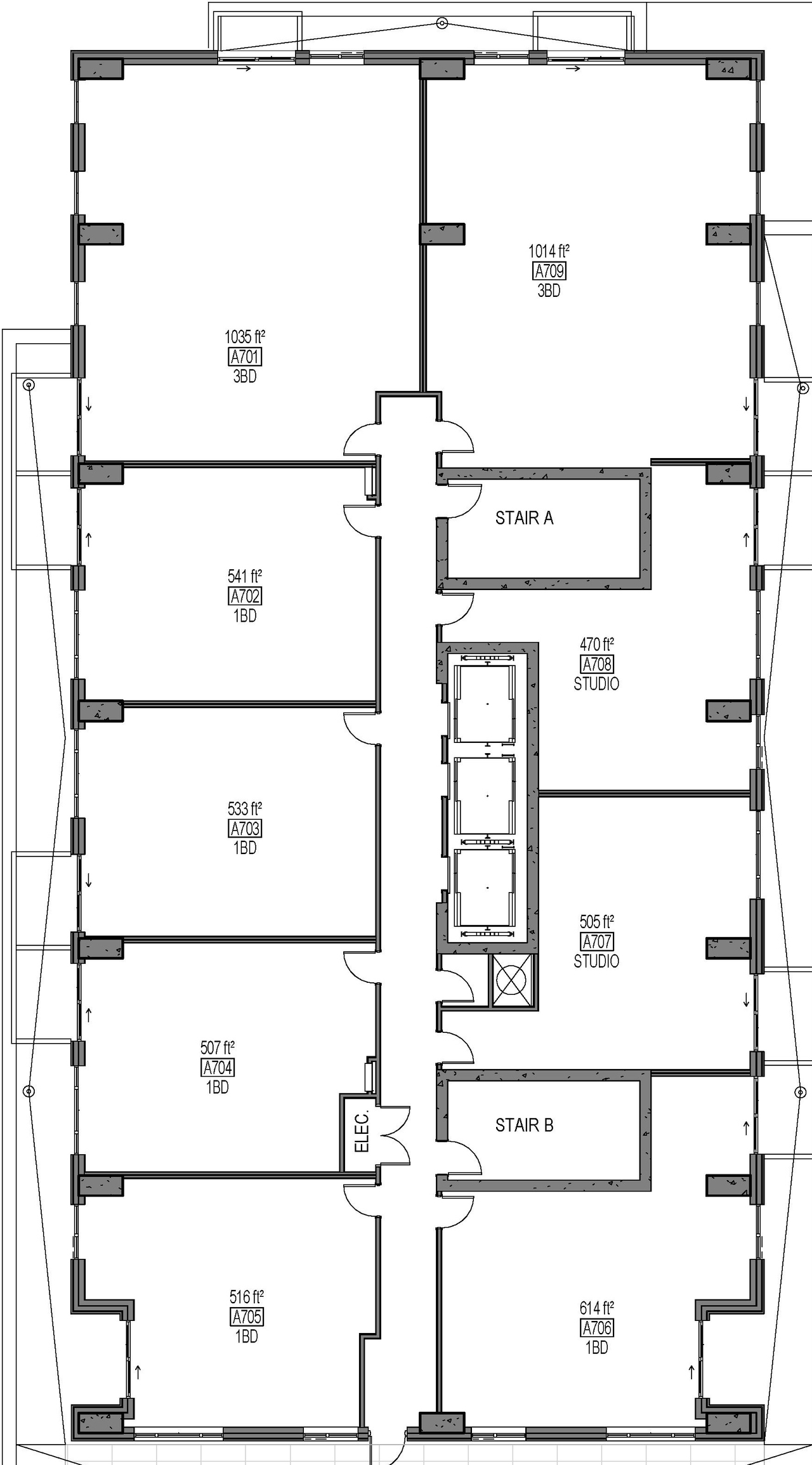 Floor plan for project from page 7 of the file '2024-07-23 - Parking & Floor Plans - D07-12-23-0088'