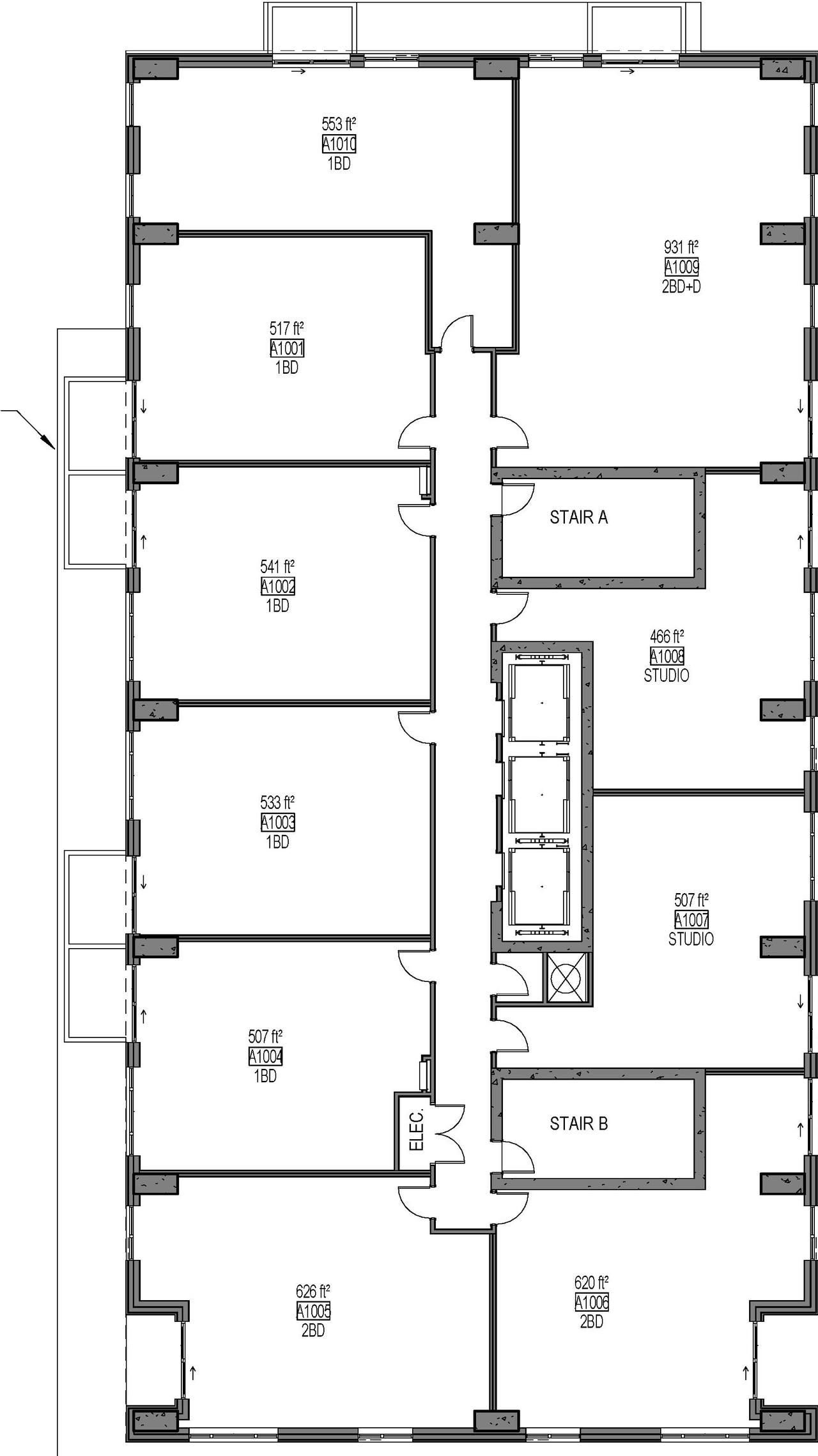 Floor plan for project from page 8 of the file '2024-07-23 - Parking & Floor Plans - D07-12-23-0088'