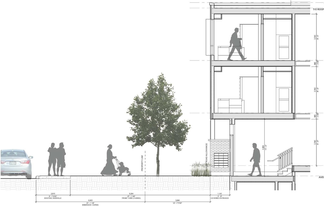 Rendering of building from page 4 of the file '2023-06-15 - Design Brief - D07-12-23-0089'