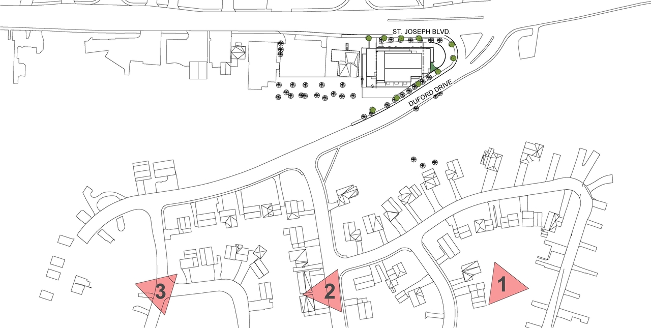 Construction site plan for project from page 11 of the file '2023-06-15 - Context, Site, Floor, Elevation, Sections, 3D Views, Sunshade, Plans - D07-12-23-009'