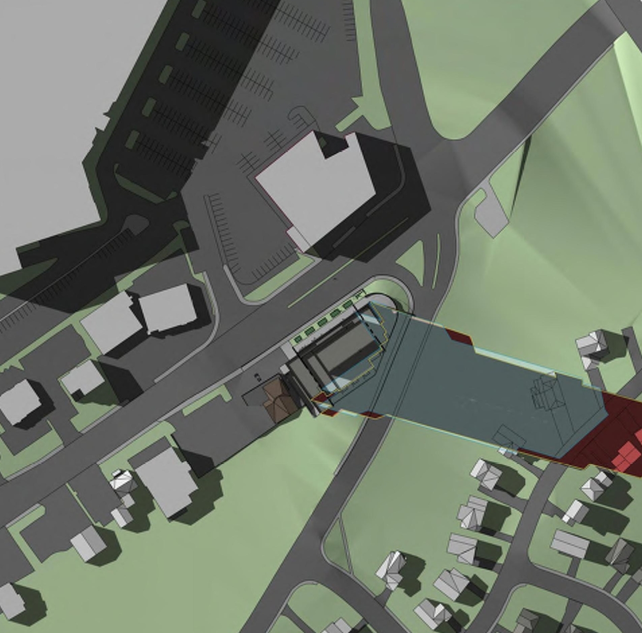 Construction site plan for project from page 27 of the file '2024-03-19 - Urban Design Review Panel Slide Deck -D07-12-23-0090'