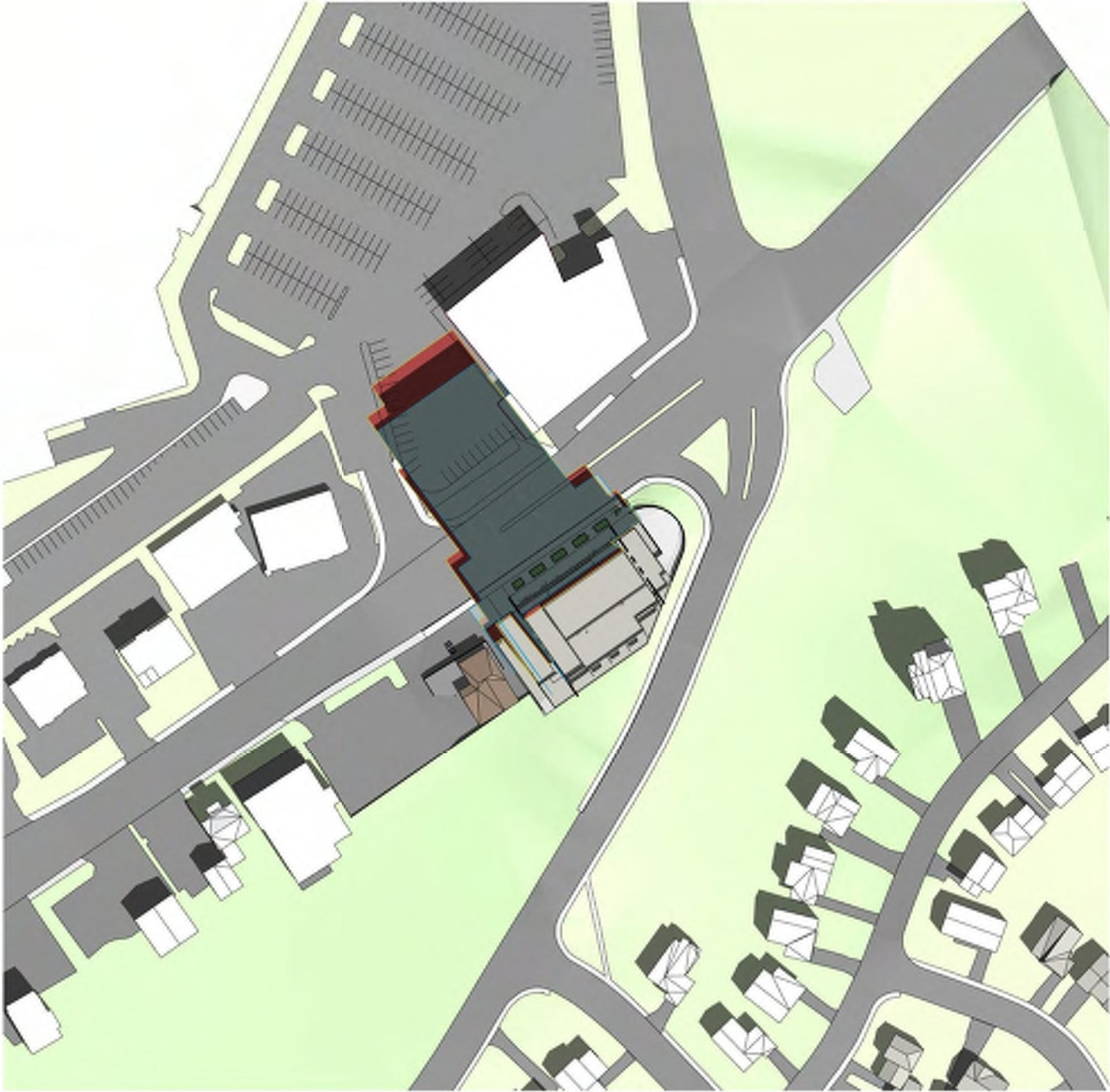 Construction site plan for project from page 28 of the file '2024-03-19 - Urban Design Review Panel Slide Deck -D07-12-23-0090'