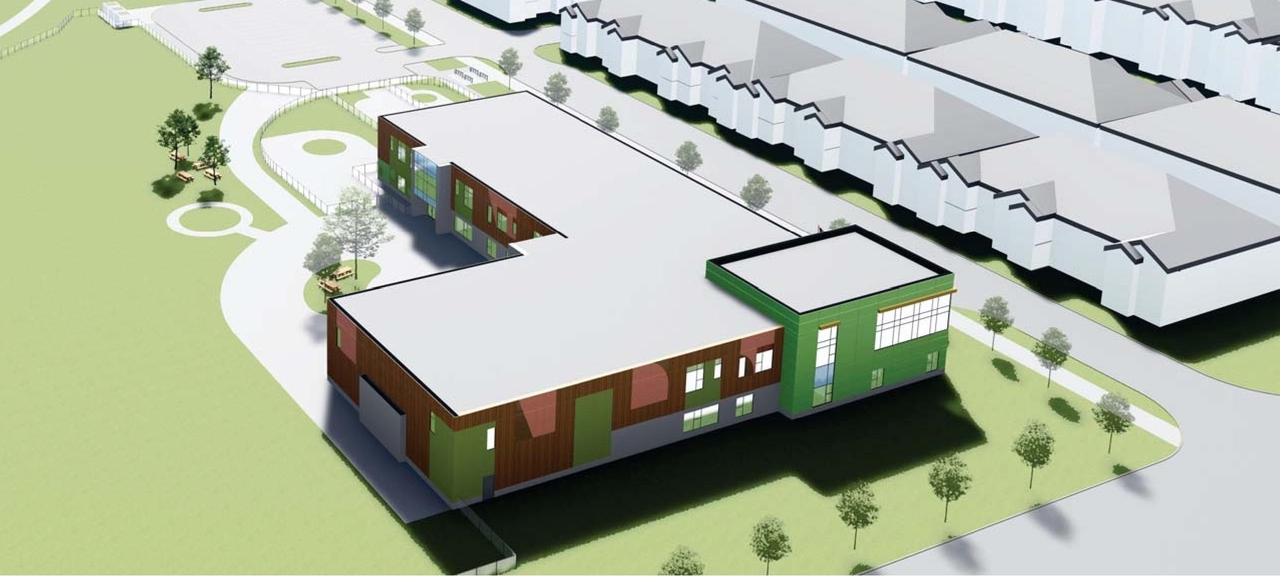 Rendering of building from page 28 of the file '2023-11-14 - Design Brief and Planning Rationale - D07-12-23-0094'