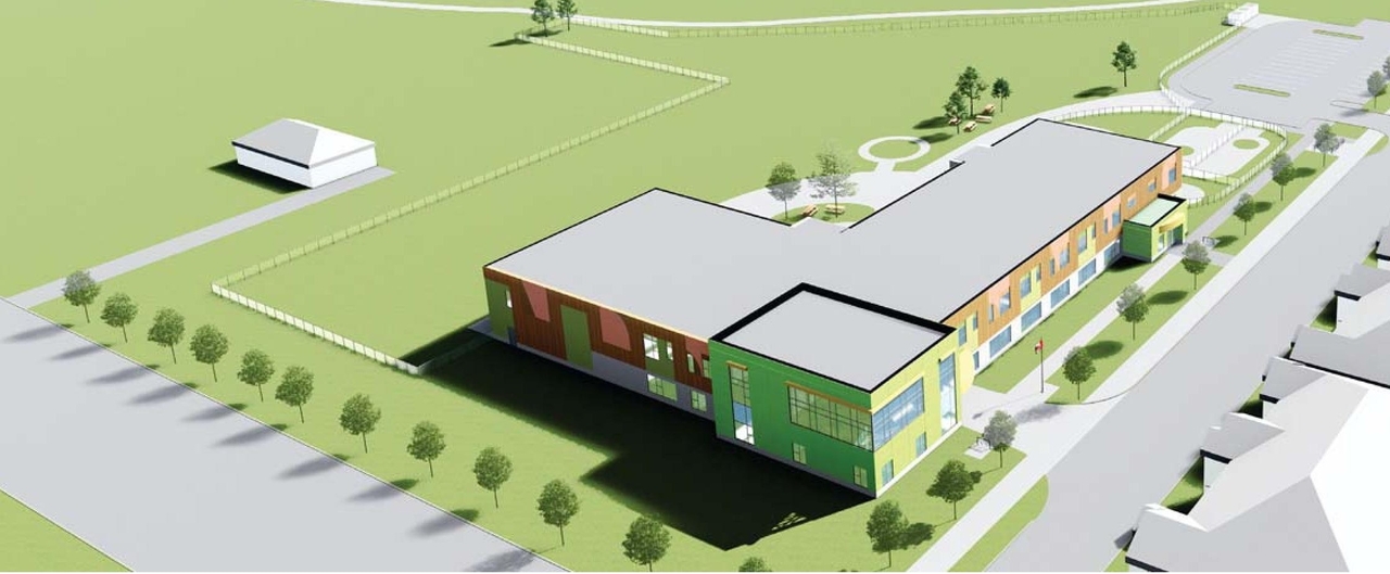 Rendering of building from page 28 of the file '2023-11-14 - Design Brief and Planning Rationale - D07-12-23-0094'