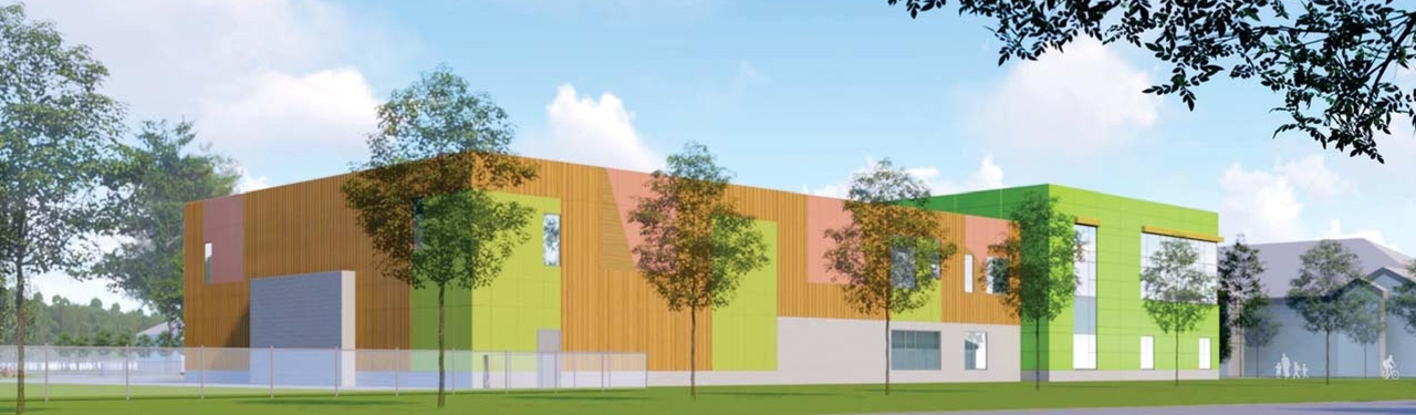 Rendering of building from page 34 of the file '2023-11-14 - Design Brief and Planning Rationale - D07-12-23-0094'