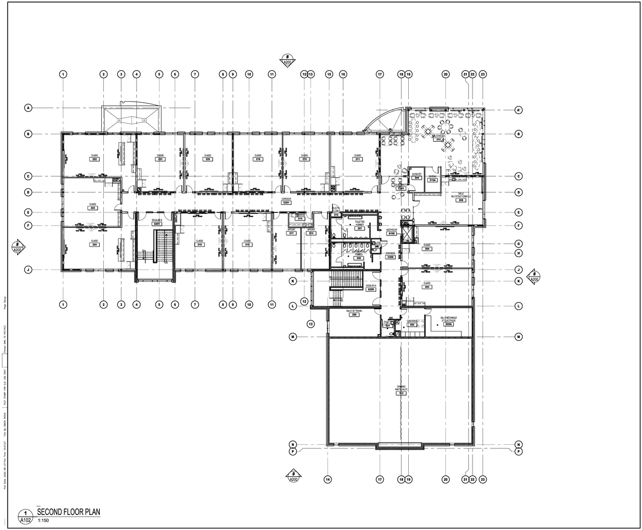 Floor plan for project from page 1 of the file '2024-03-01 - Second Floor Plan - D07-12-23-0094'