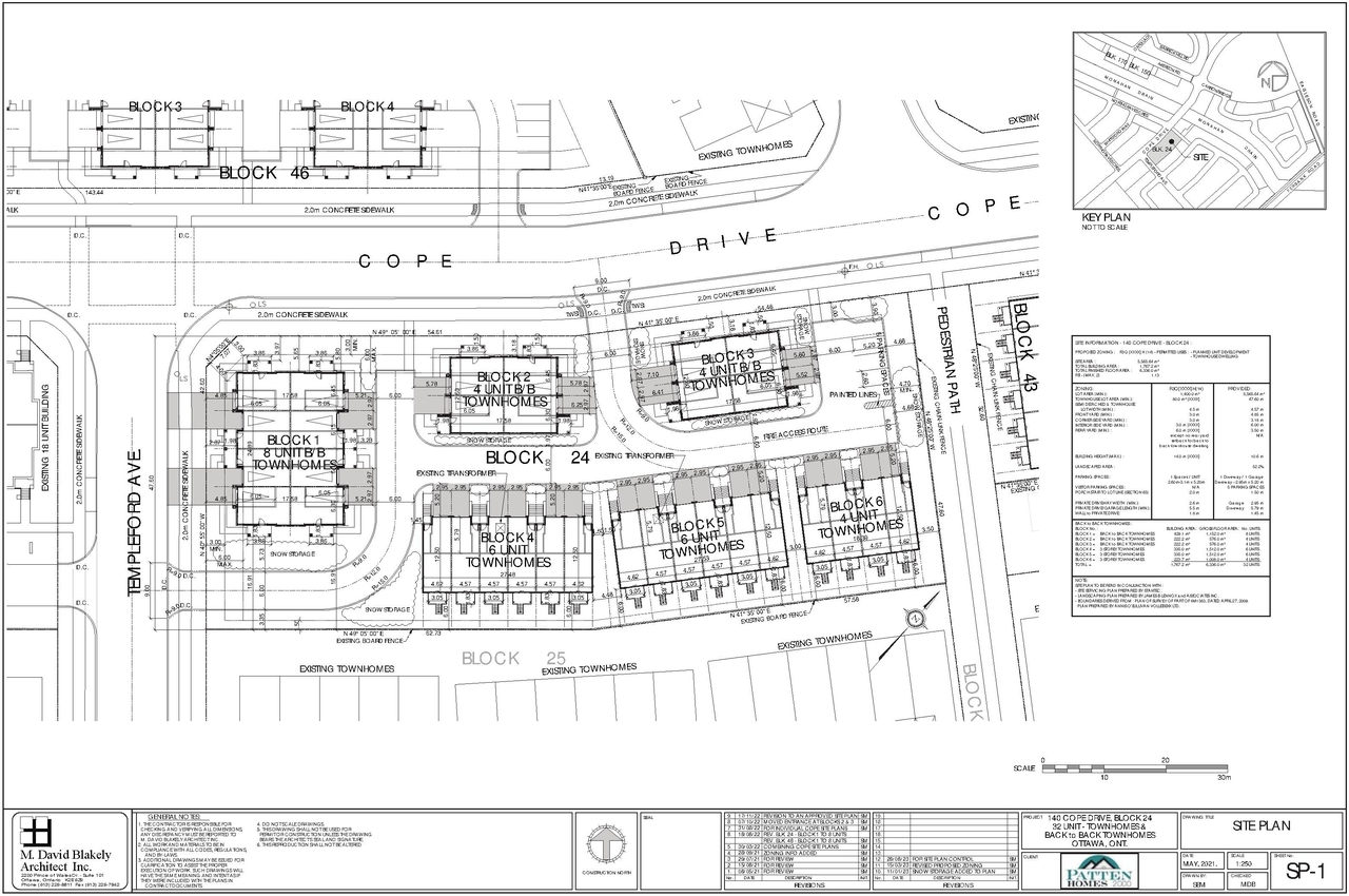 Construction site plan for project from page 5 of the file '2023-07-14 - Design Brief - D07-12-23-0099'