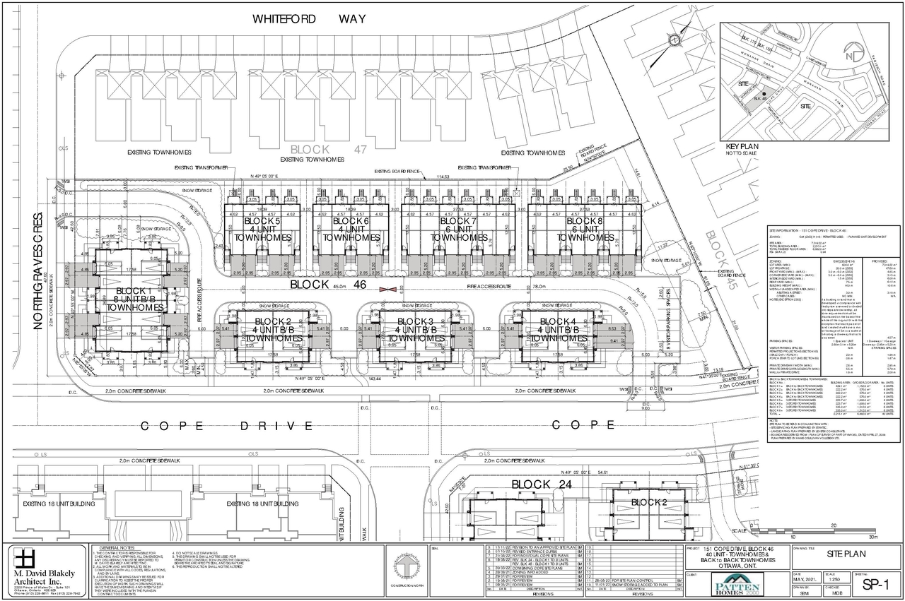 Construction site plan for project from page 6 of the file '2023-07-14 - Design Brief - D07-12-23-0099'