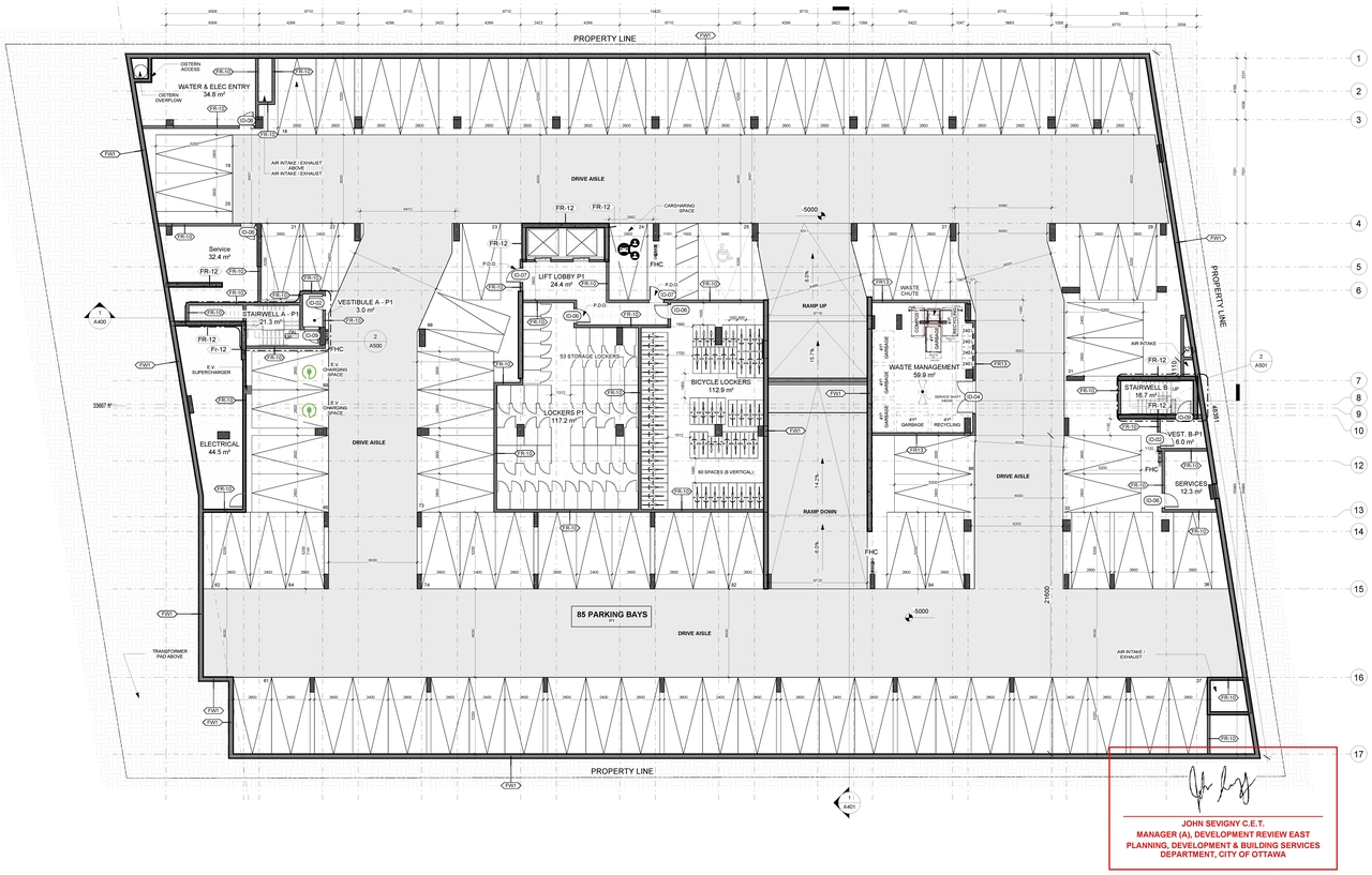 Floor plan for project from page 1 of the file '2024-07-31 - Approved P1 Floor Plan - D07-12-23-0137'