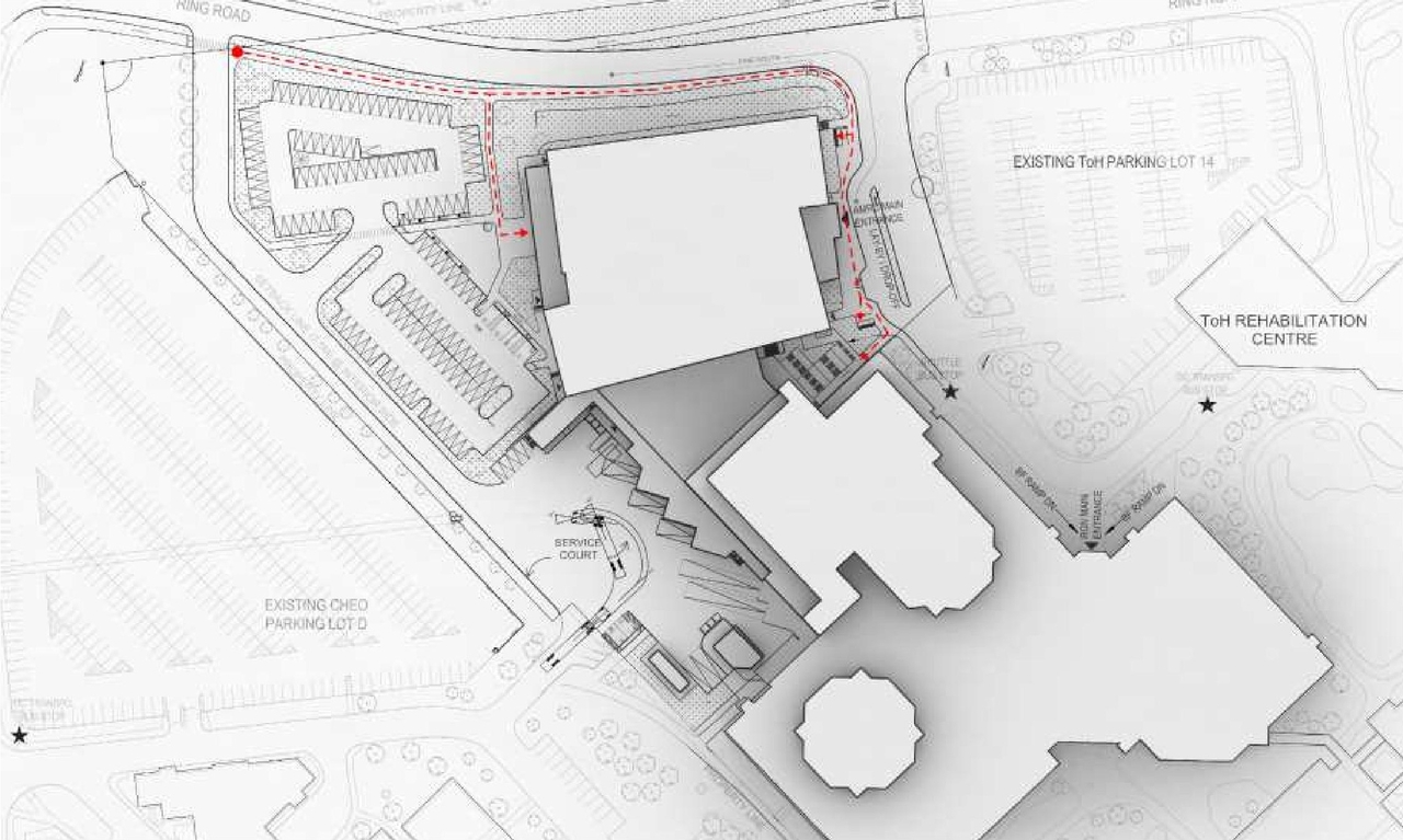 Construction site plan for project from page 28 of the file '2024-04-20 - Urban Design Brief - D07-12-24-0021'