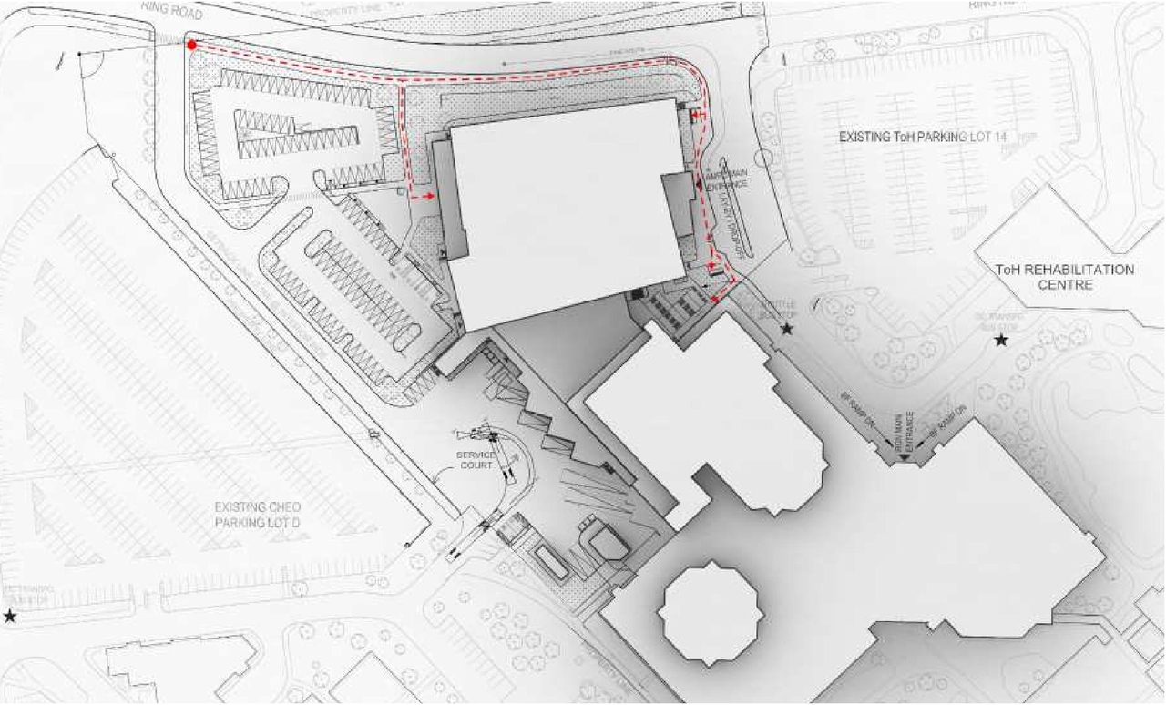 Construction site plan for project from page 28 of the file '2024-04-20 - Urban Design Brief - D07-12-24-0021'