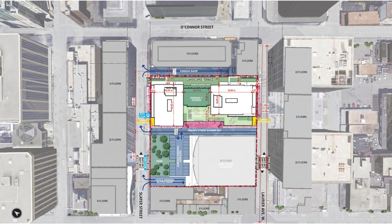 Construction site plan for project from page 28 of the file '2024-05-09 - UDRP report - D07-12-24-0026'