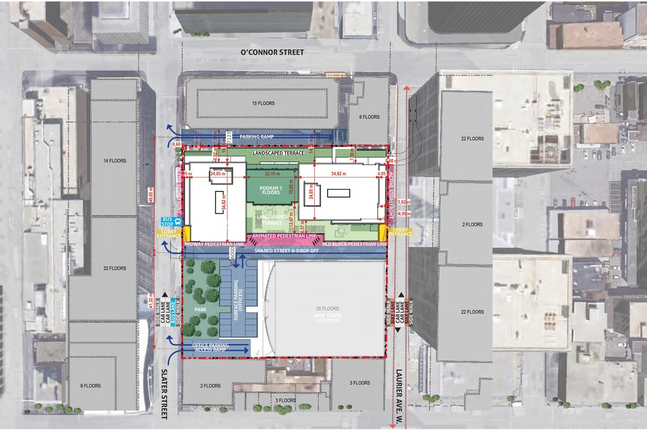 Construction site plan for project from page 28 of the file '2024-05-09 - UDRP report - D07-12-24-0026'