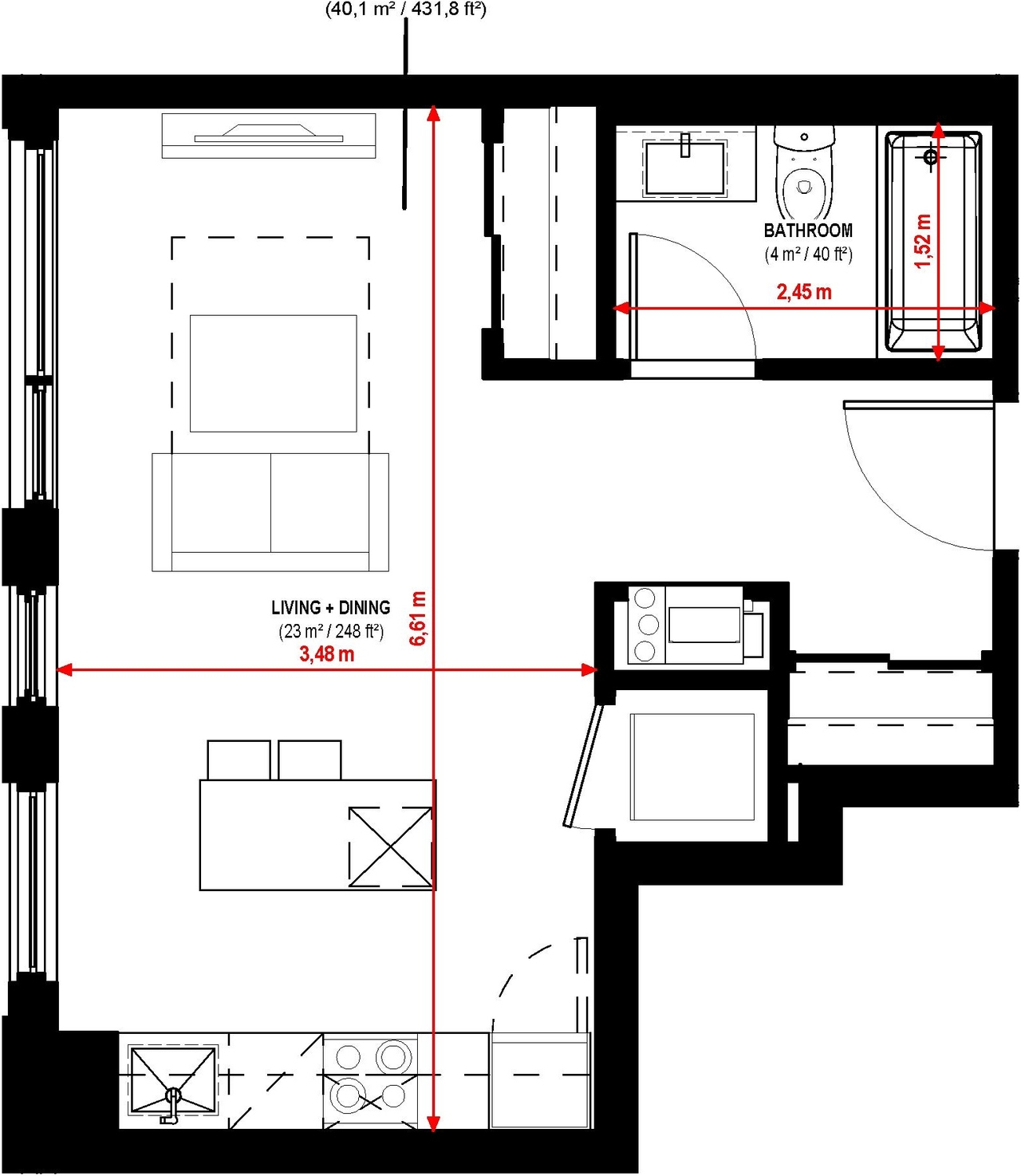 Floor plan for project from page 35 of the file '2024-05-09 - UDRP report - D07-12-24-0026'