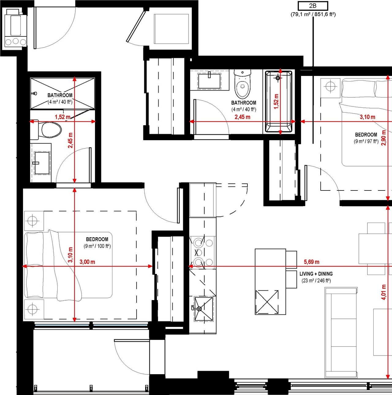 Floor plan for project from page 36 of the file '2024-05-09 - UDRP report - D07-12-24-0026'