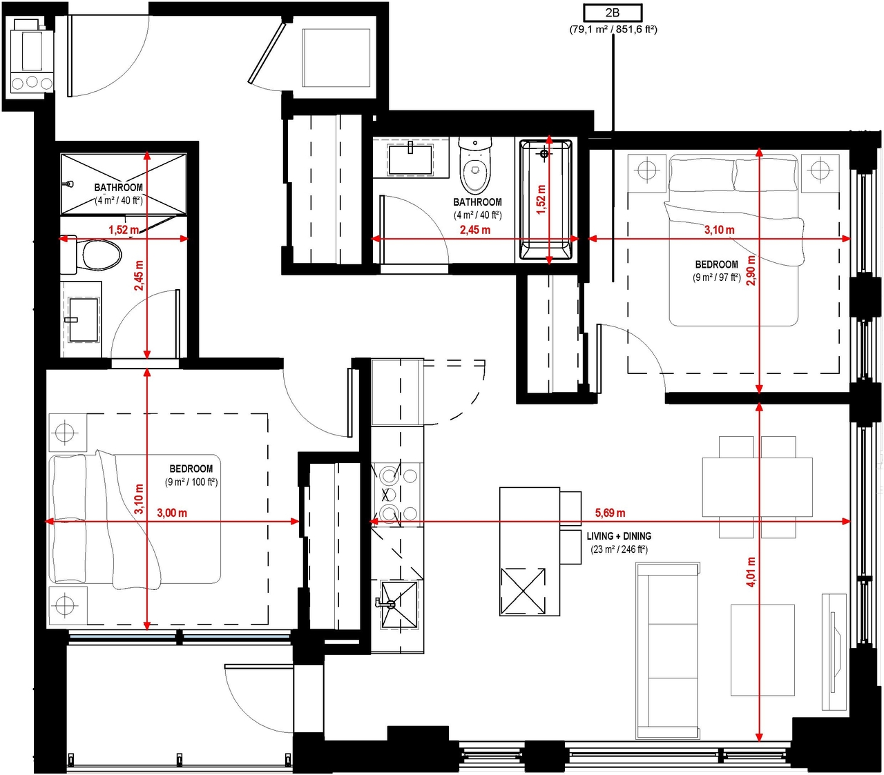Floor plan for project from page 36 of the file '2024-05-09 - UDRP report - D07-12-24-0026'