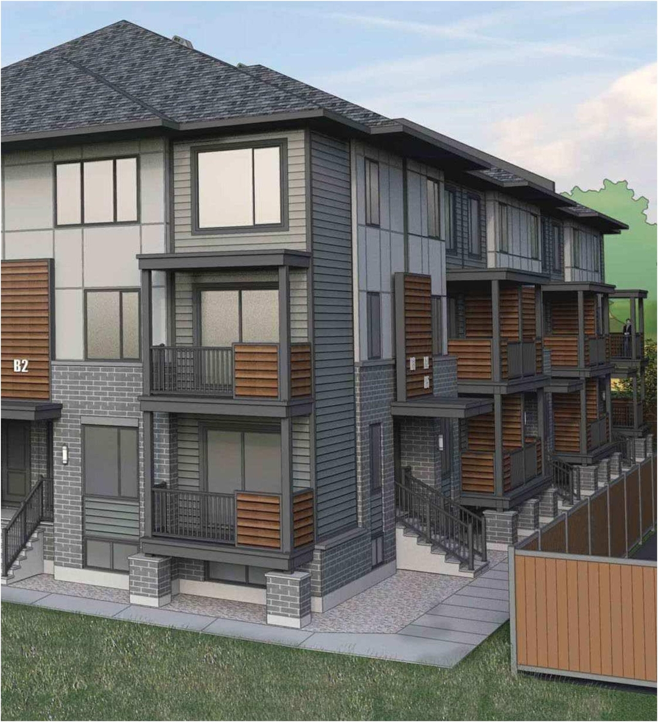 Rendering of building from page 18 of the file '2024-09-27 - Design Brief - D07-12-24-0038'