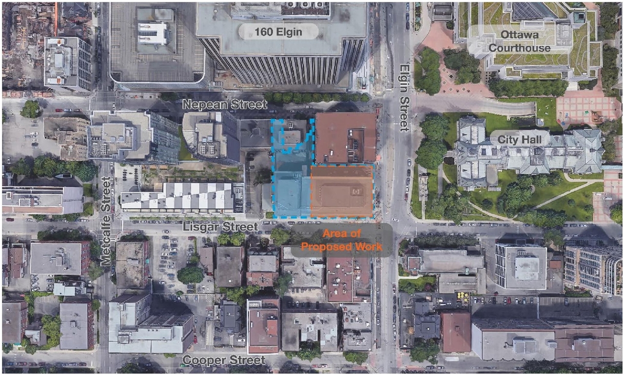 Construction site plan for project from page 3 of the file '2024-06-24 - Design Brief - D07-12-24-0044'