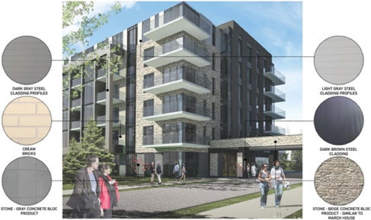 Rendering of building from page 28 of the file '2024-06-26 - Urban Design Brief - D07-12-24-0045'