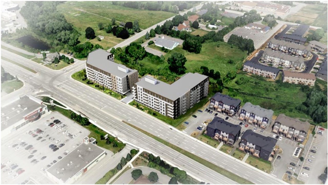 Rendering of building from page 31 of the file '2024-06-26 - Urban Design Brief - D07-12-24-0045'