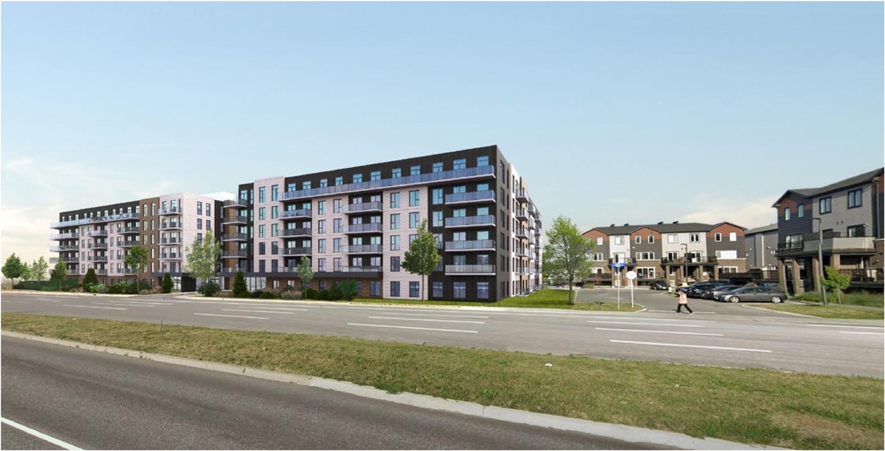 Rendering of building from page 33 of the file '2024-06-26 - Urban Design Brief - D07-12-24-0045'