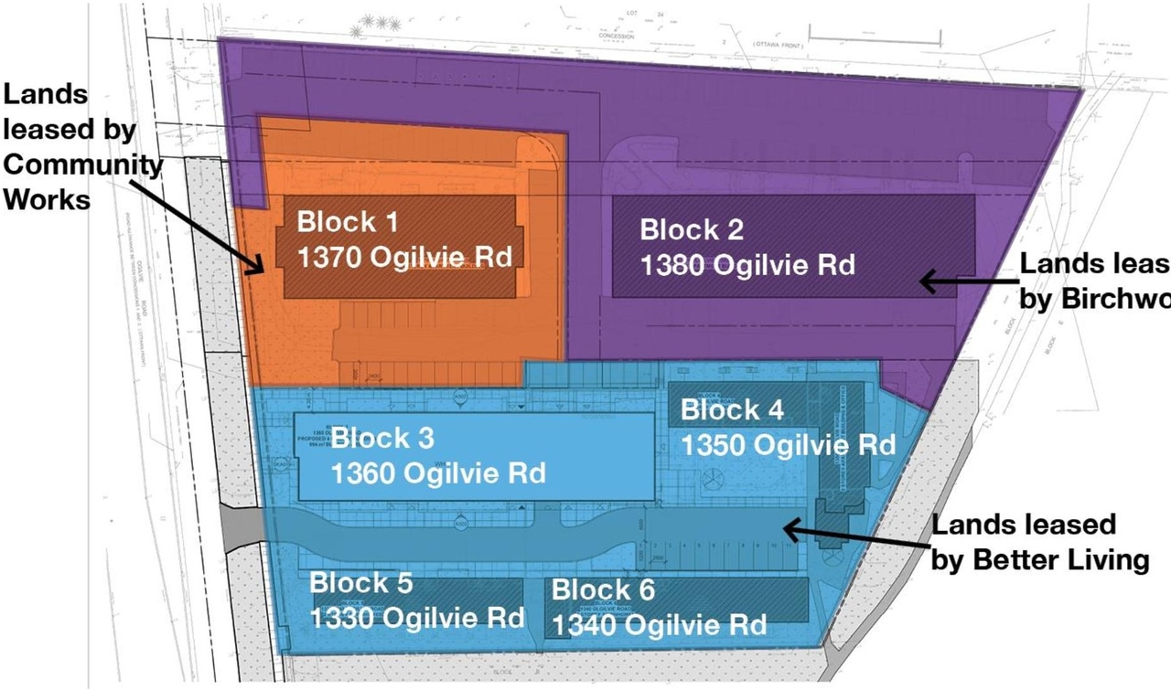 Construction site plan for project from page 4 of the file '2024-08-13 - Urban Design Brief - D07-12-24-0061'