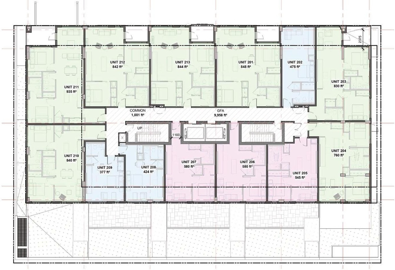 Floor plan for project from page 14 of the file '2024-08-20 - Updated Design Brief - D07-12-24-0062'
