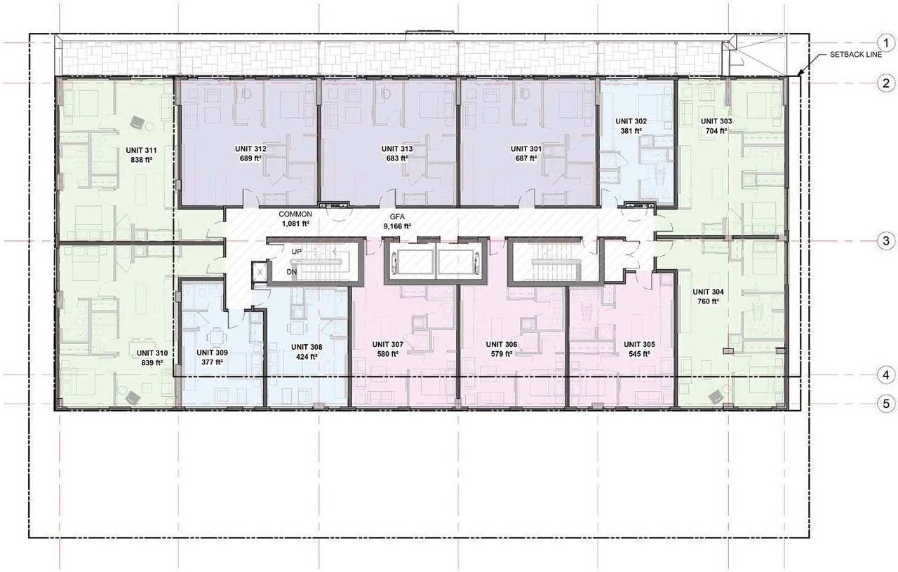 Floor plan for project from page 15 of the file '2024-08-20 - Updated Design Brief - D07-12-24-0062'