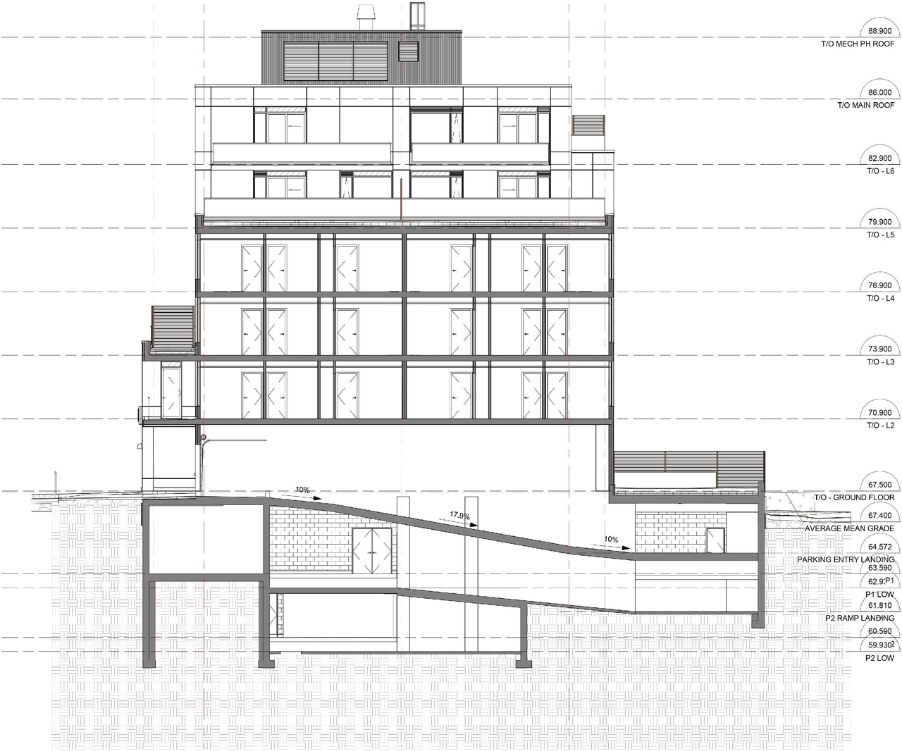 Rendering of building from page 17 of the file '2024-08-20 - Updated Design Brief - D07-12-24-0062'