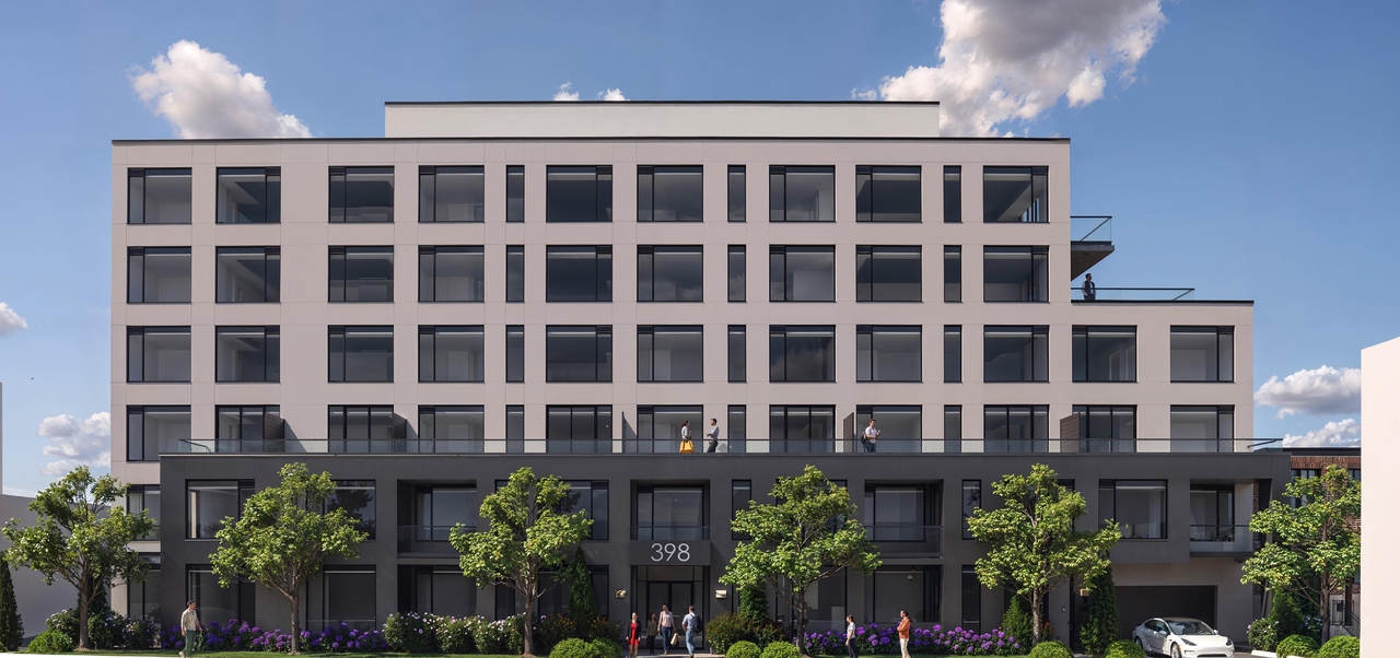 Rendering of building from page 24 of the file '2024-08-20 - Updated Design Brief - D07-12-24-0062'