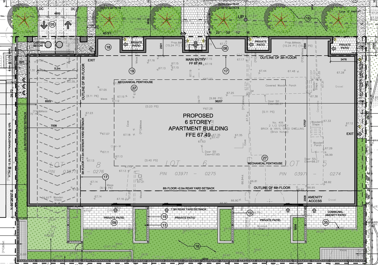 Construction site plan for project from page 10 of the file '2024-08-09 - Design Brief - D07-12-24-0062'