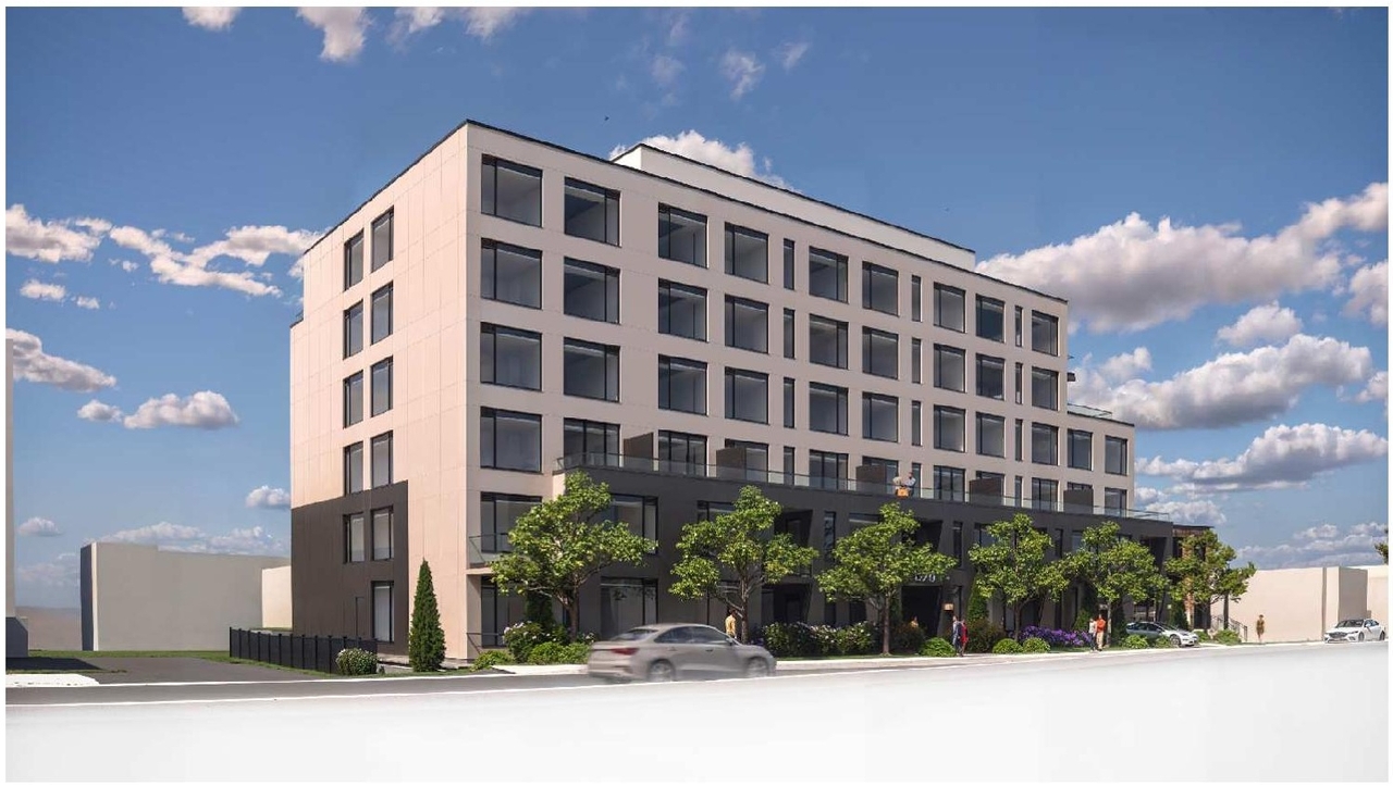 Rendering of building from page 33 of the file '2024-08-09 - Design Brief - D07-12-24-0062'