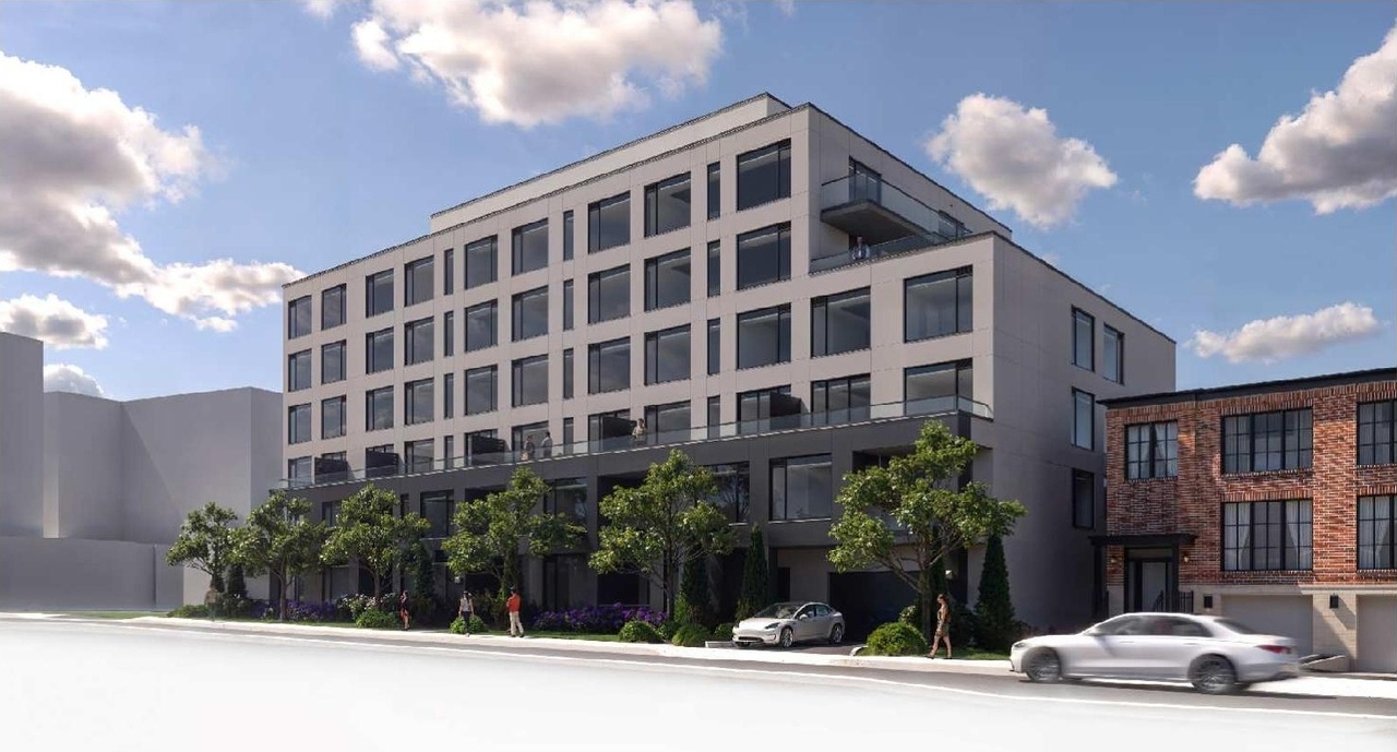 Rendering of building from page 33 of the file '2024-08-09 - Design Brief - D07-12-24-0062'