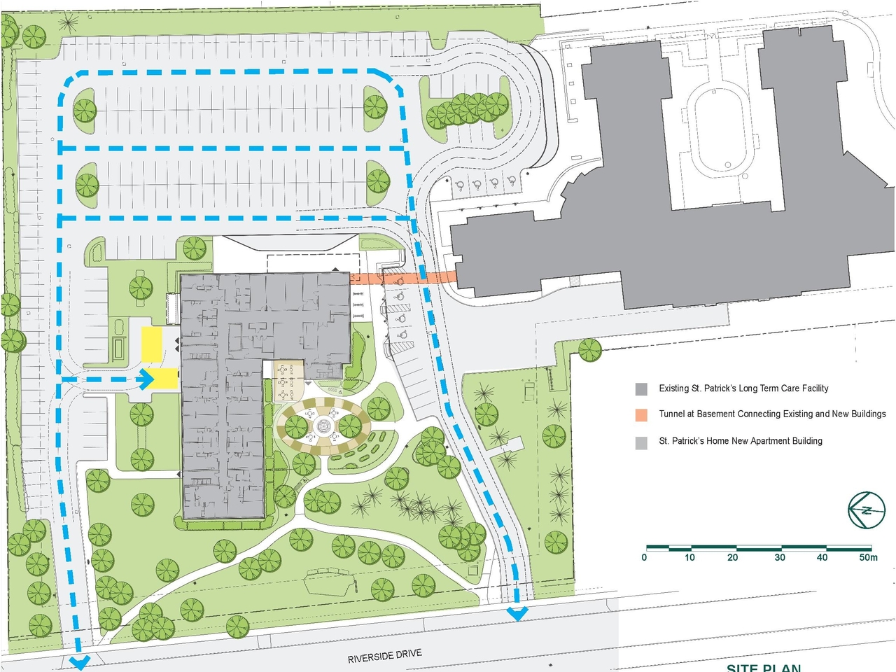 Construction site plan for project from page 9 of the file '2024-07-29 - Urban Design Brief - D07-12-24-0064'
