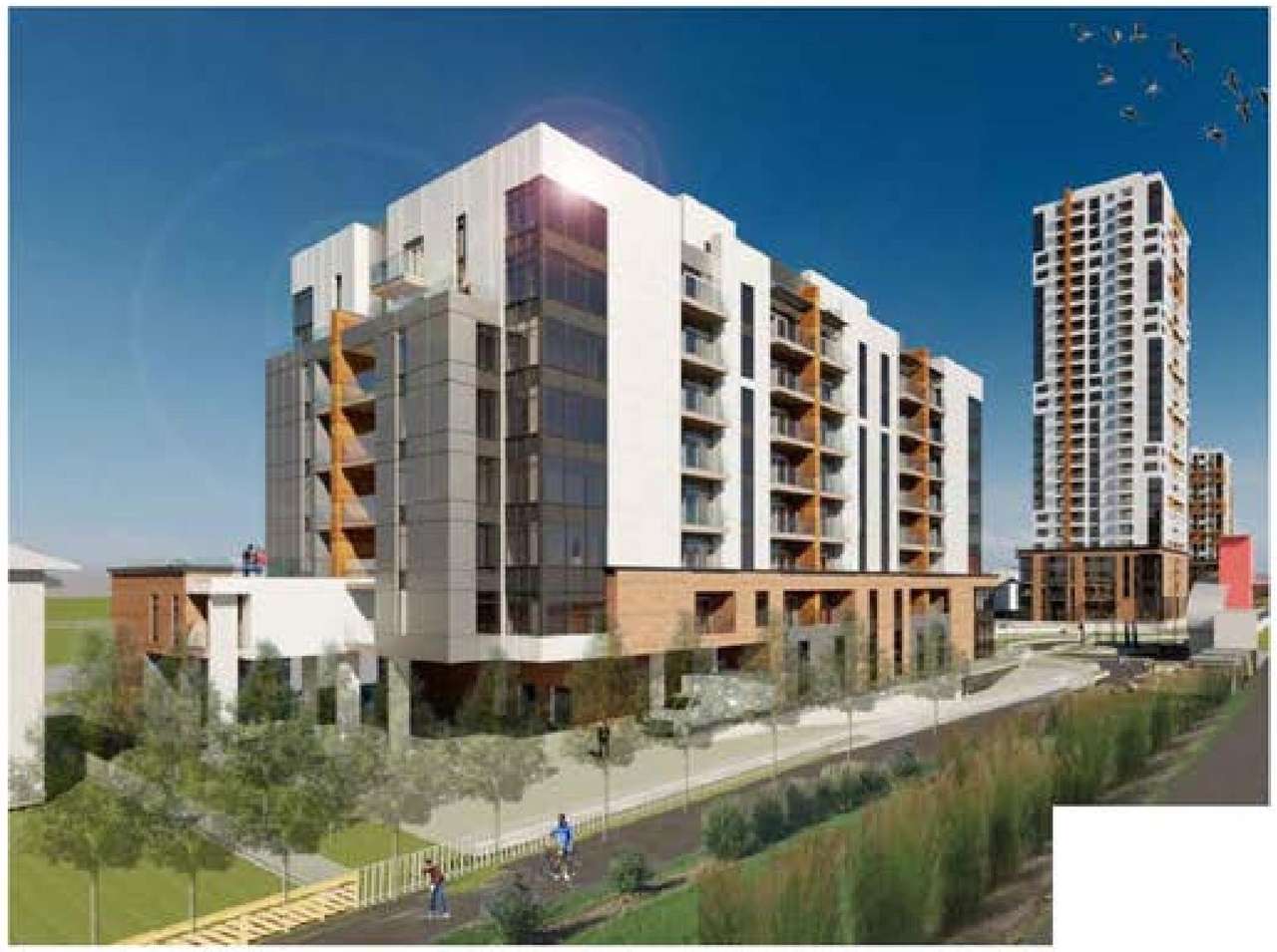 Rendering of building from page 15 of the file '2024-07-24 - Urban Design Brief - D07-12-24-0066'