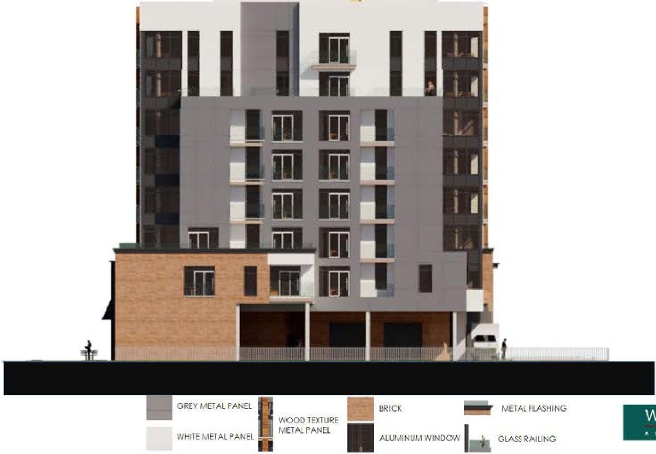Rendering of building from page 24 of the file '2024-07-24 - Urban Design Brief - D07-12-24-0066'