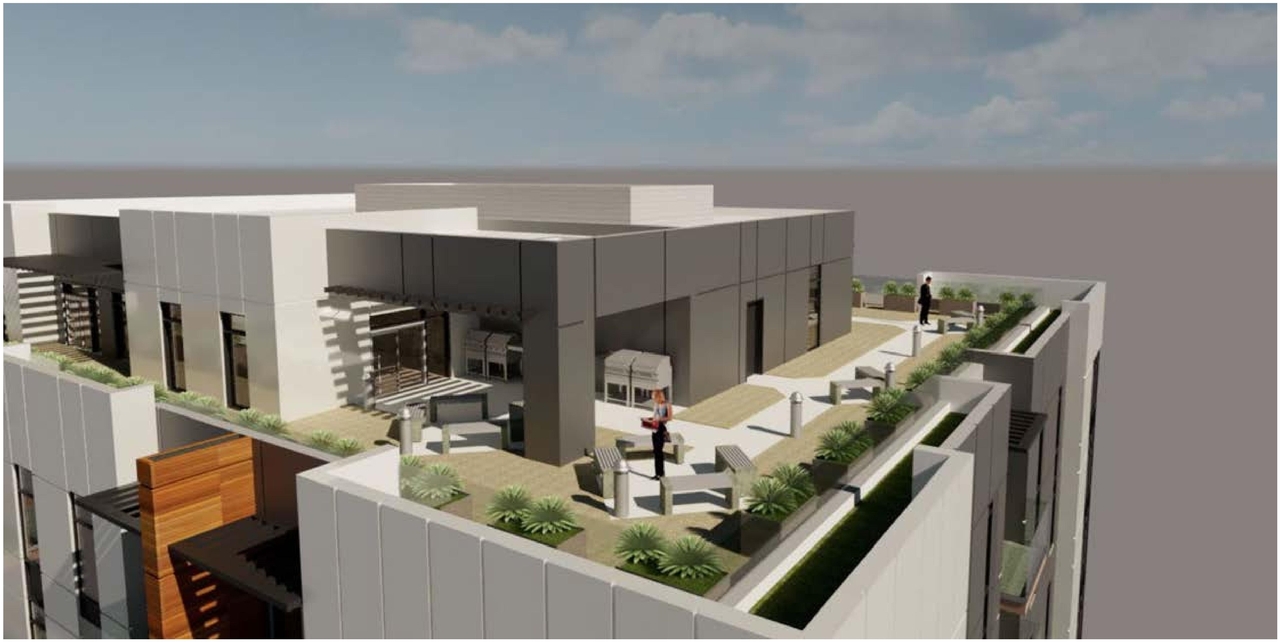 Rendering of building from page 26 of the file '2024-07-24 - Urban Design Brief - D07-12-24-0066'
