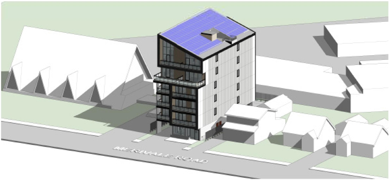 Rendering of building from page 15 of the file '2024-07-23 - Urban Design Brief - D07-12-24-0067'